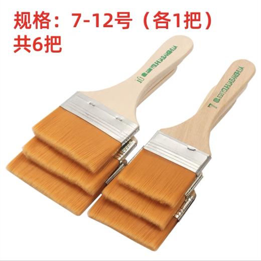 尼龙板刷水粉丙烯画笔刷油画板刷子油漆刷1-12号软毛尼龙毛刷子不掉毛清洁除尘小毛刷子烧烤刷子1把 商品图5