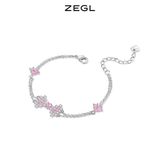 ZEGL设计师幻蝶心语系列心动信号手链女生闺蜜手饰生日礼物送女友 商品图0