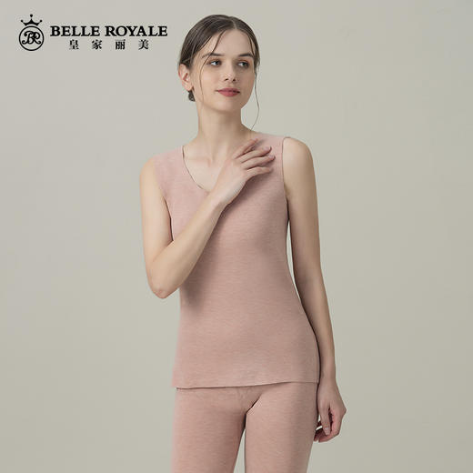 皇家丽美保暖背心内衣女士羊绒蚕丝无痕背心BNM8232 商品图4