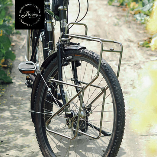 不死骑BOSKEY 不锈钢前货架 700c 26寸碟刹通用 单车自行车前货架 商品图2