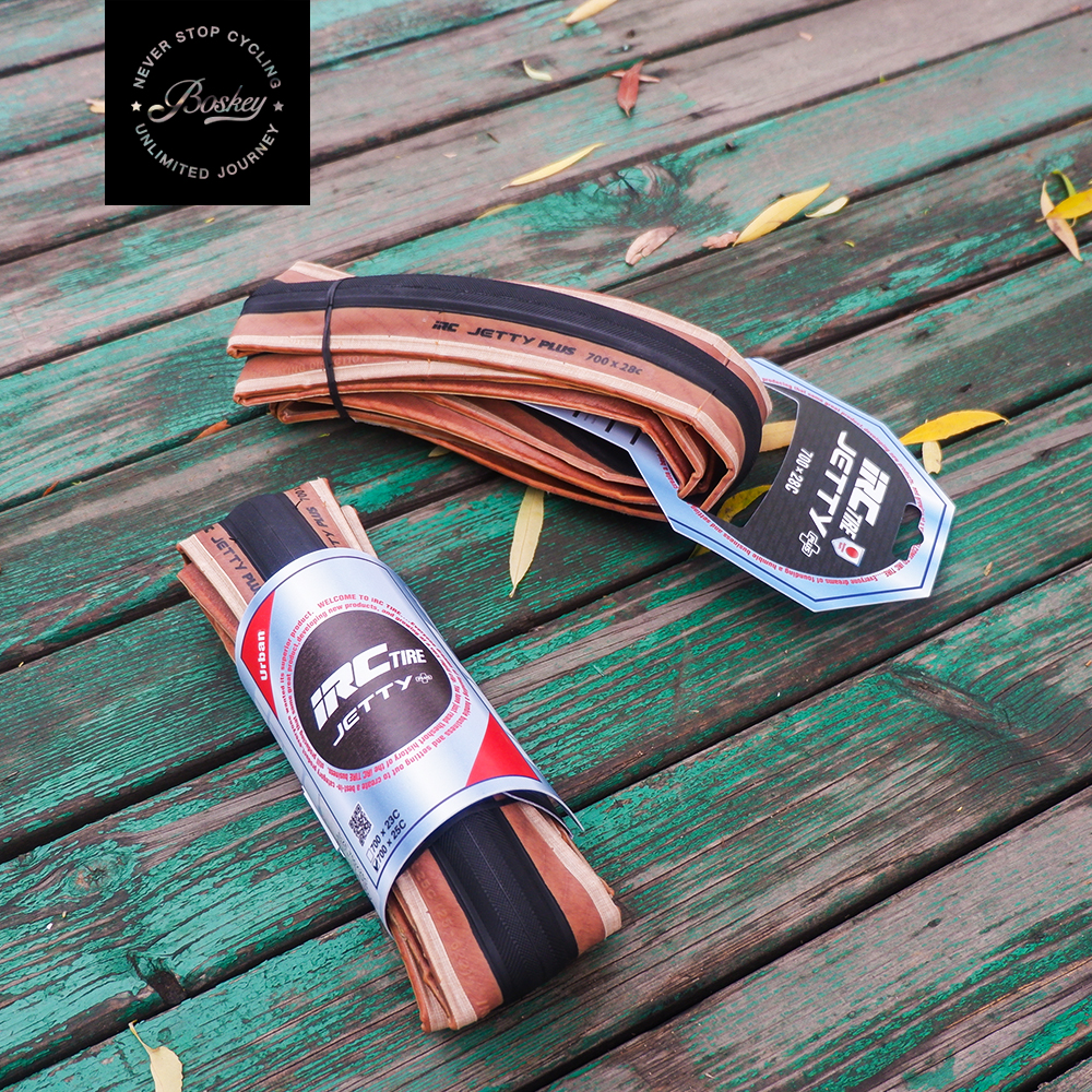 日本IRC JETTY PLUS 折叠防刺 耐用 复古棕边 自行车 公路车 外胎