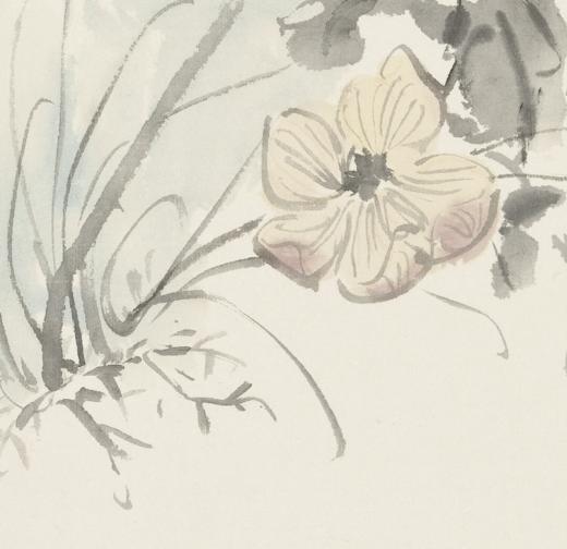 姚震西《平常花草3》/画芯尺寸59*22cm/已装框 商品图1