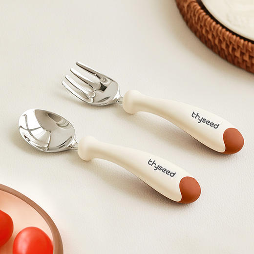 【积分兑换】Thyseed世喜宝宝儿童3D不锈钢叉勺 硅胶餐盘圆润边边防滑握柄设计 12月+ 商品图1