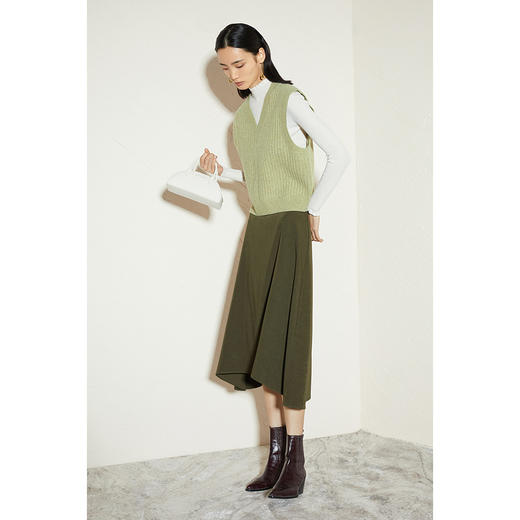 【商场同款】麦檬冬简约不规则下摆高腰半身裙5CA142101 商品图2