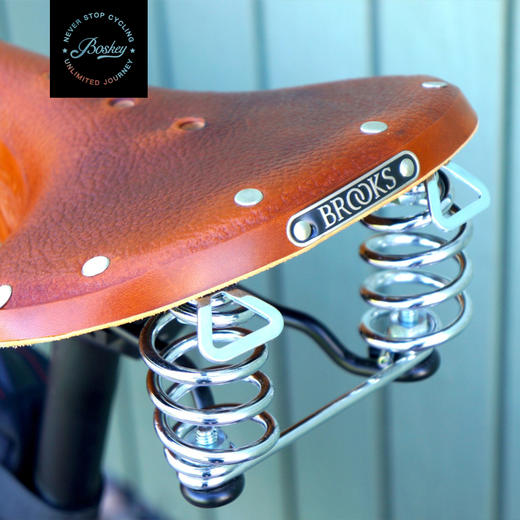 英国BROOKS B67 经典复古牛皮 小布 旅行城市自行车 舒适弹簧坐垫 商品图2