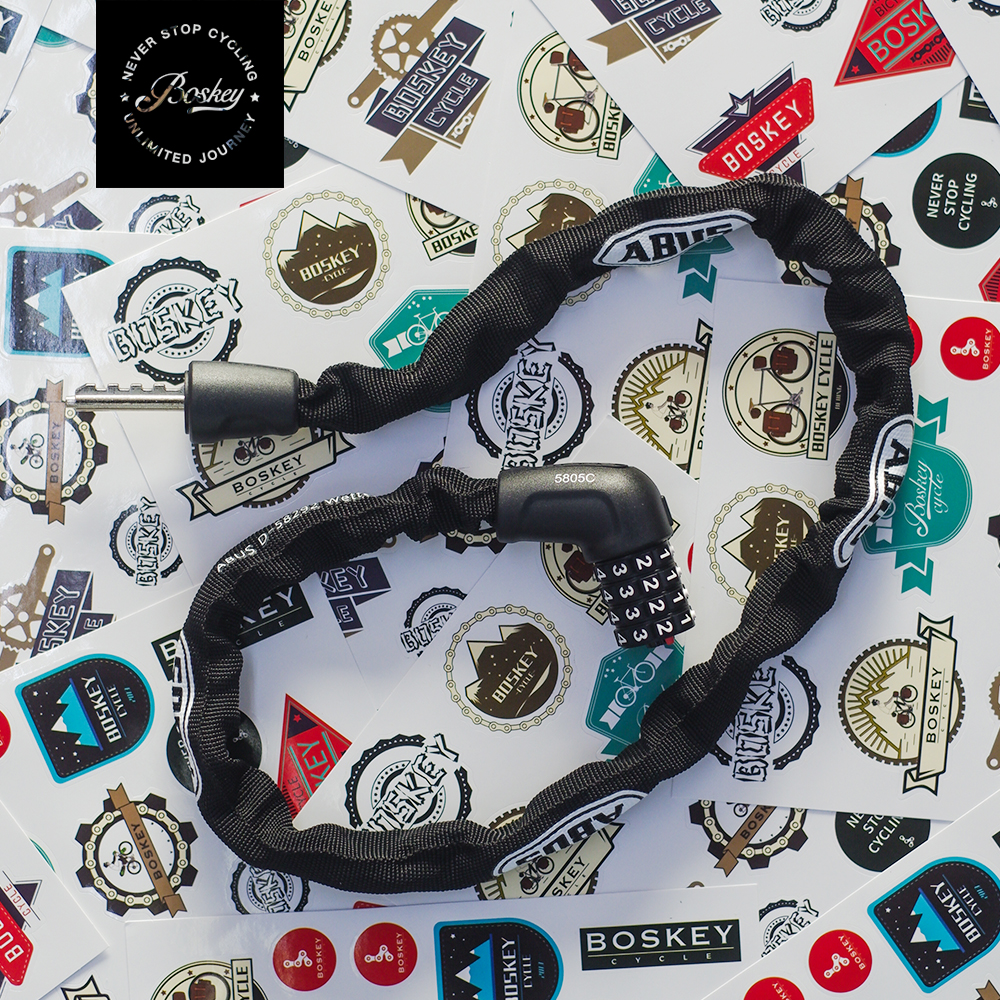 德国ABUS 单车防盗 5805C 便携 轻巧 安全 自行车锁 锁密码链条锁