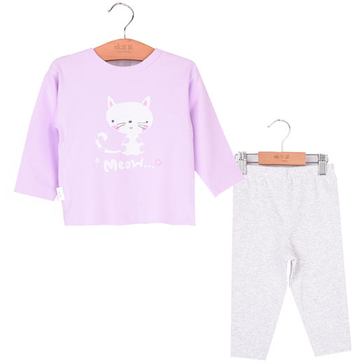 商场同款棉果果秋季新款女童家居服秋衣秋裤套头套装两件套纯棉舒适透气M321302222407 商品图0