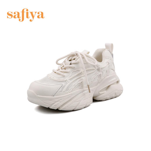 Safiya/索菲娅 街头风新潮2023年春季新款厚底松糕网面休闲老爹鞋  SF31112070 商品图10