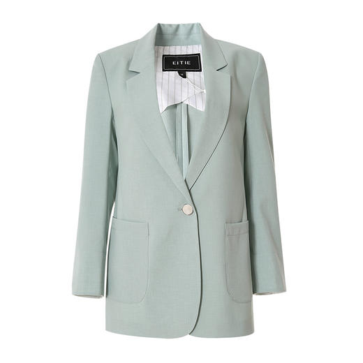 EITIE爱特爱春季新款时尚通勤职业显瘦纯色西装外套女中款6903610 商品图5