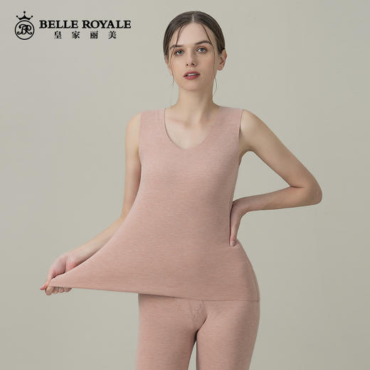 皇家丽美保暖背心内衣女士羊绒蚕丝无痕背心BNM8232 商品图2