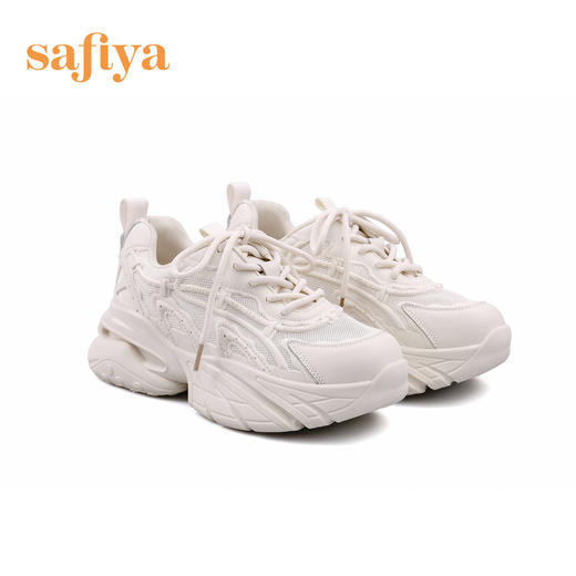 Safiya/索菲娅 街头风新潮2023年春季新款厚底松糕网面休闲老爹鞋  SF31112070 商品图12