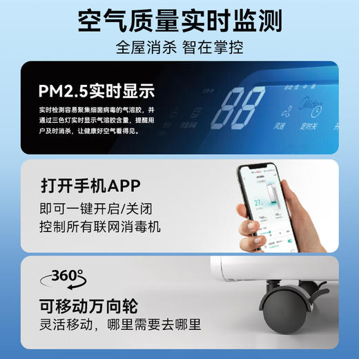美的（Midea）净击者空气净化消毒机 M/KXJ-Y-800-P-001 商品图5