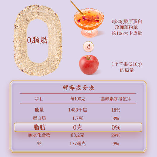 【经典音乐广播专享】买一送一 秦老太胶原蛋白玫瑰藕粉羹 商品图2