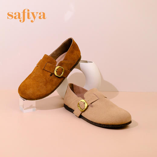 【一件279】Safiya/索菲娅 新潮2023年春季新款复古一脚蹬两穿软底勃肯鞋 SF31112145 商品图9