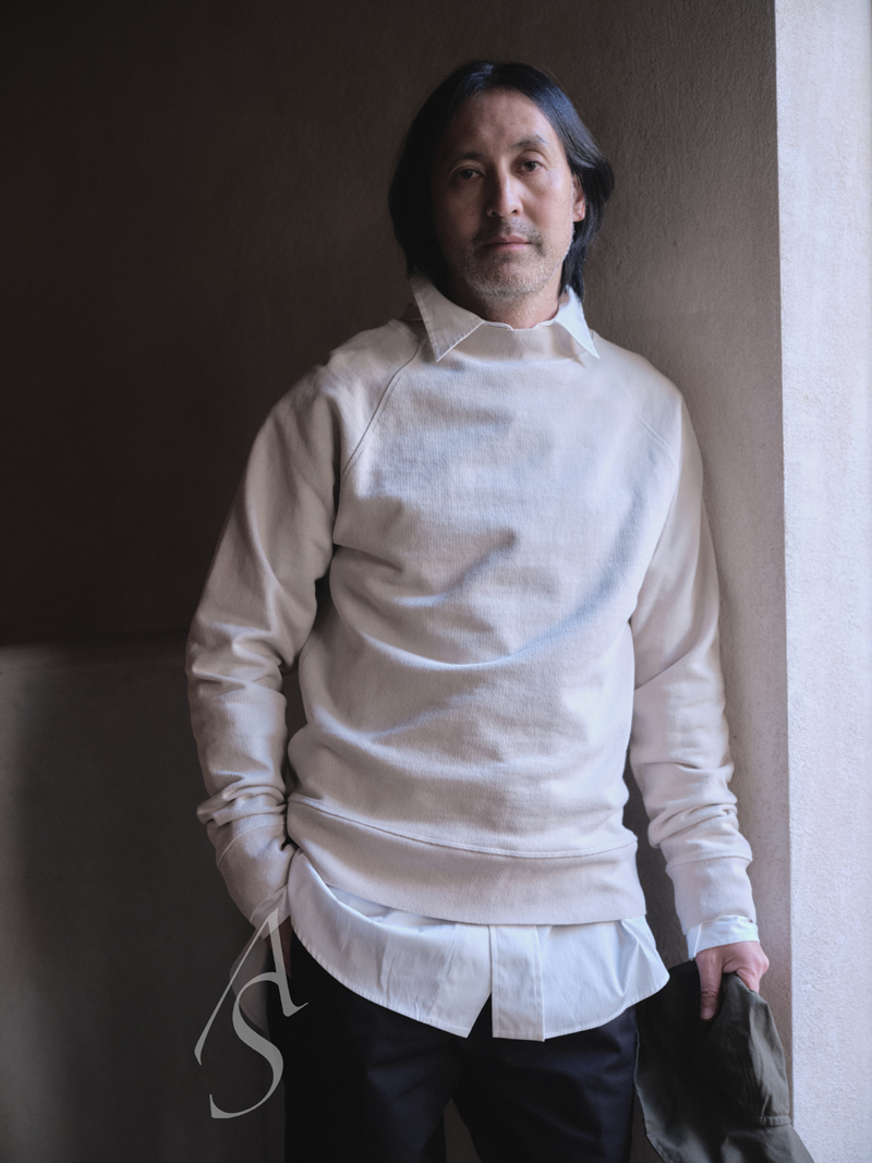 MHL  男士月桂绿/浅灰色长袖厚卫衣