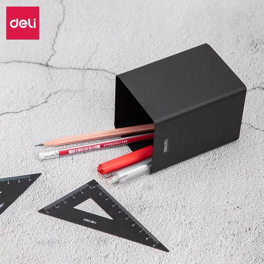 得力8931简约黑色笔筒 商品图1