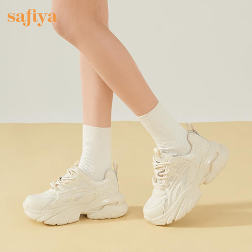 Safiya/索菲娅 街头风新潮2023年春季新款厚底松糕网面休闲老爹鞋  SF31112070 商品图2