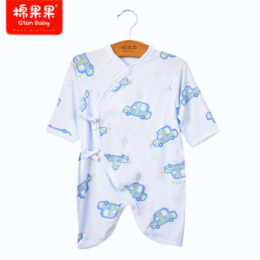 棉果果商场同款春季新品男童兰精莫代尔超柔舒适弹力大59-73码偏襟蝴蝶哈衣连体衣M111726423094 商品图0