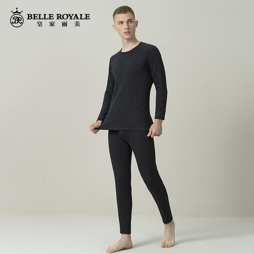 皇家丽美保暖内衣男士羊绒蚕丝无痕自发热套装BNN8217 商品图3