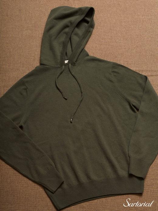 Dalmo 绿色羊绒帽衫 商品图6