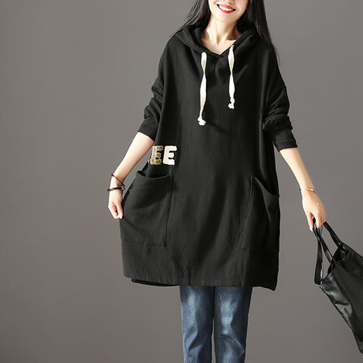 裁缝学苑AX34 卫衣纸样女装新款连帽中长款长袖上衣外套衣服样板 商品图2