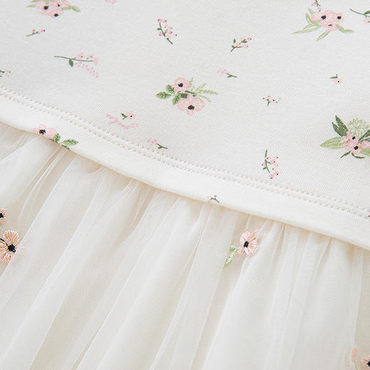 英氏裙子春季女童连衣裙23新款洋气公主碎花长袖纱裙YRLAJ1P173A 商品图4