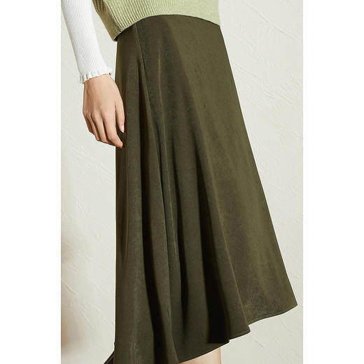 【商场同款】麦檬冬简约不规则下摆高腰半身裙5CA142101 商品图3