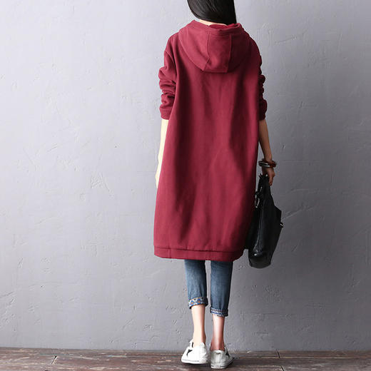 裁缝学苑AX35 宽松连帽卫衣纸样女装开衫中长款上衣外套服装打板 商品图2