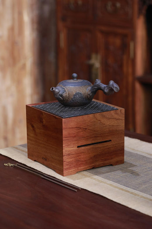 实木煮茶小围炉铁炉 商品图5