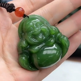 碧玉吊坠-精品大肚佛