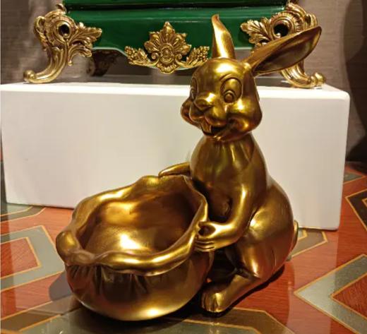 8F NS 纯铜福袋兔收纳盆 商品图0