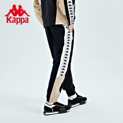 Kappa卡帕串标运动裤2023新款男梭织拼接长裤休闲裤小脚卫裤 商品图2