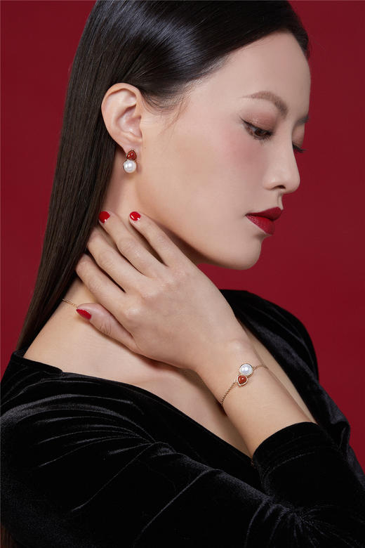 pearl moments 福禄珍珠红葫芦项链 手链 耳环系列 商品图3