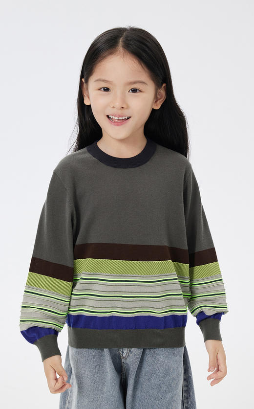 JNBY  23年春款  套头精梳棉长袖毛衫  1N1312100 商品图3