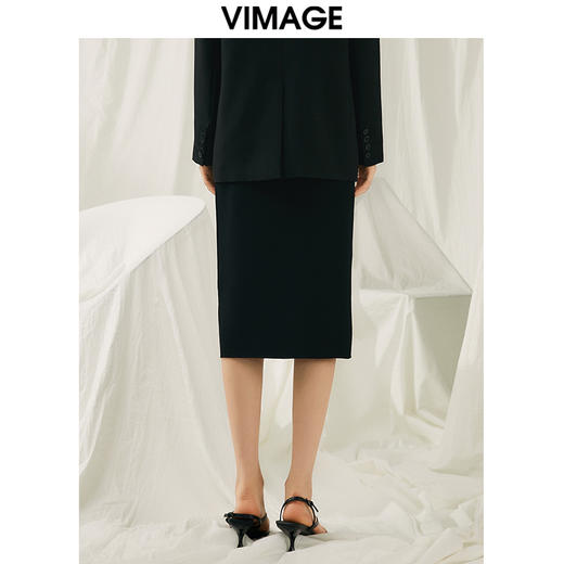 VIMAGE纬漫纪春季新款高腰复古印花半身裙 V1901507 商品图4