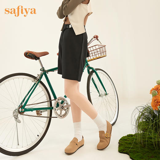 【一件279】Safiya/索菲娅 新潮2023年春季新款复古一脚蹬两穿软底勃肯鞋 SF31112145 商品图1