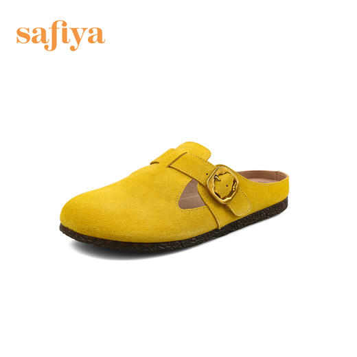 Safiya/索菲娅 复古一脚蹬2023年春季新款软底休闲外穿勃肯半拖鞋 SF31110144 商品图10