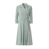 EITIE爱特爱春季新品西装V领优雅束腰显瘦百褶连衣裙6907624 商品缩略图5