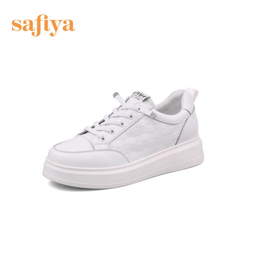 Safiya/索菲娅 舒适一脚蹬2023年春季新款厚底内增高百搭休闲板鞋 SF31112051 商品图11