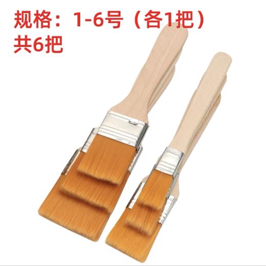 尼龙板刷水粉丙烯画笔刷油画板刷子油漆刷1-12号软毛尼龙毛刷子不掉毛清洁除尘小毛刷子烧烤刷子1把 商品图4