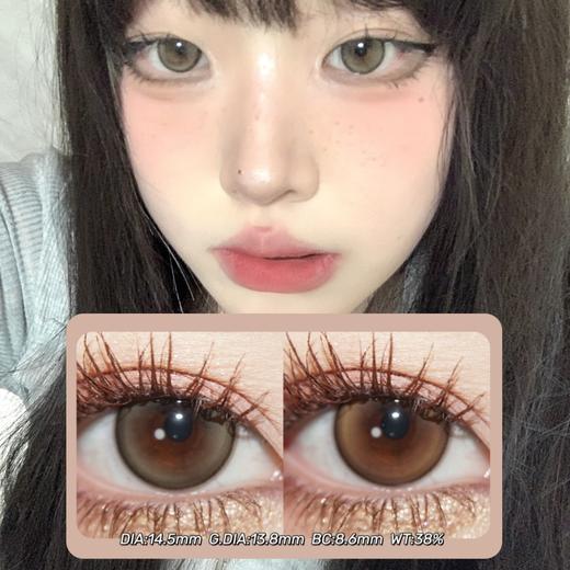 Beenana半年抛·奶油比熊&豆乳柯基·14.2mm(着色13.4mm) 0-1000度(有525/575) 韩产进口·(建议佩戴3-4个月左右更换) 商品图0