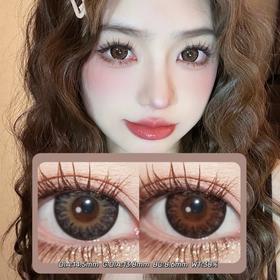 LEENSCOLOR年抛·山茶花&墨玫瑰·14.5mm(着色13.8mm) 0-1000度(有525/575) 韩产进口·(建议佩戴6个月左右更换)