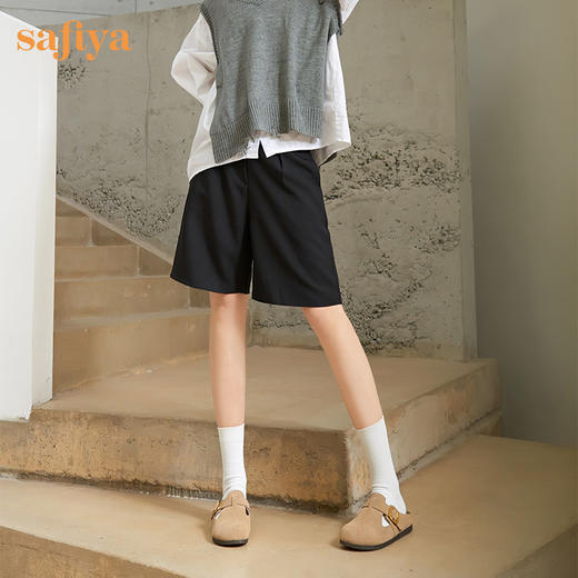 Safiya/索菲娅 复古一脚蹬2023年春季新款软底休闲外穿勃肯半拖鞋 SF31110144 商品图1