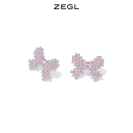 ZEGL设计师幻蝶心语系列蝴蝶结耳环女小众设计感高级耳钉秋冬耳饰 商品图0