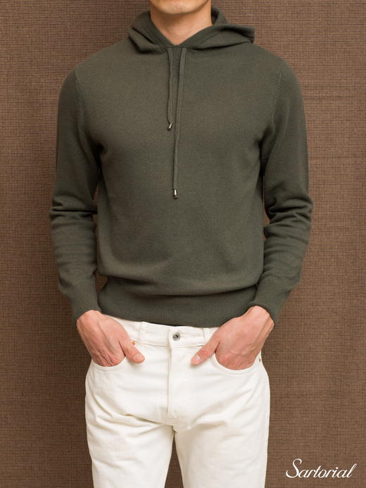 Dalmo 绿色羊绒帽衫 商品图2