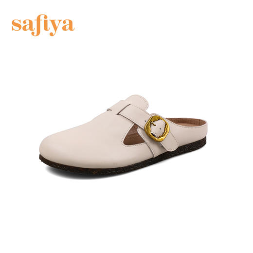 Safiya/索菲娅 复古一脚蹬2023年春季新款软底休闲外穿勃肯半拖鞋 SF31110144 商品图12