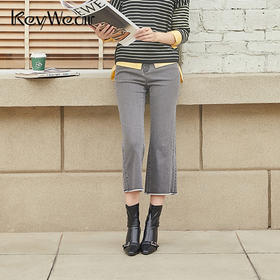 奇威复古微喇牛仔裤0DB02028