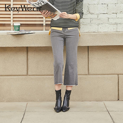 奇威复古微喇牛仔裤0DB02028 商品图0