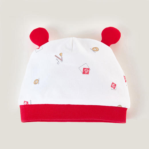 英氏福运圆帽新生儿胎帽新年帽2023春季新品YLSJJ0P004A 商品图1