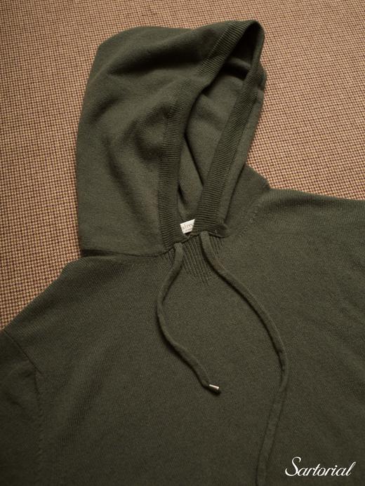 Dalmo 绿色羊绒帽衫 商品图5